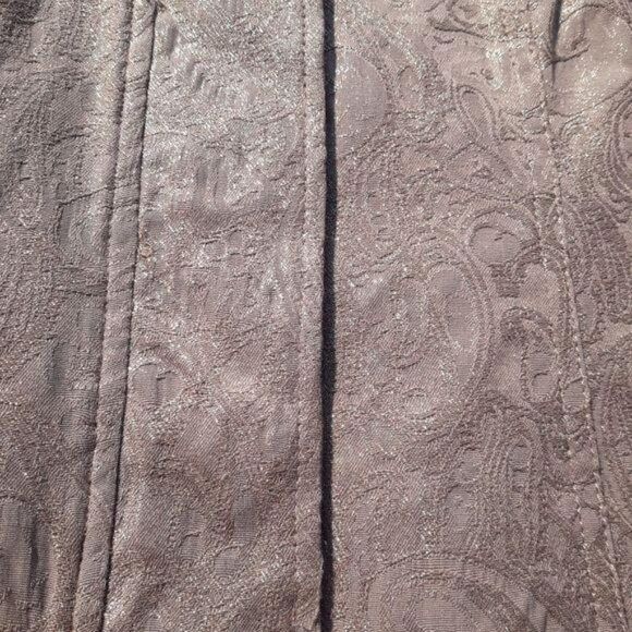 Chico's Metallic Gold Camel Textured Blazer Jacket Mandarin Collar Sz 1 = M/8 - Picture 11 of 14